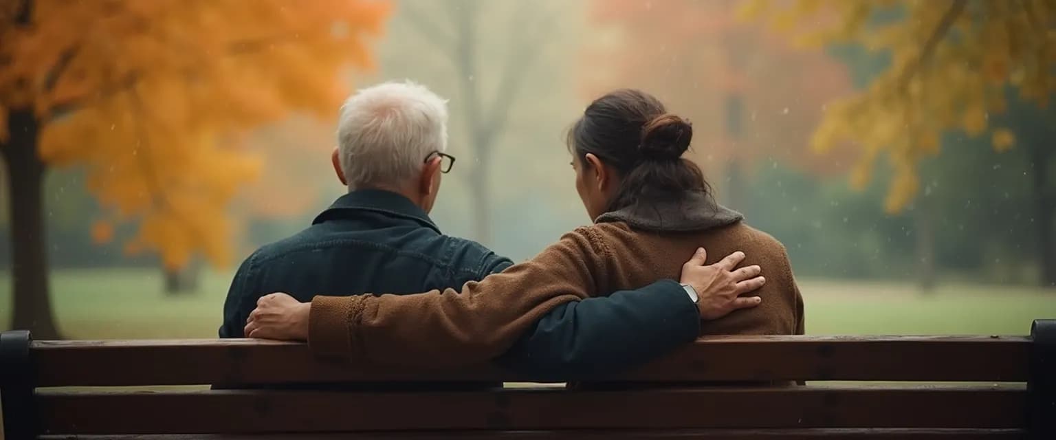 Friend supporting someone through the stages of grief death with compassionate presence