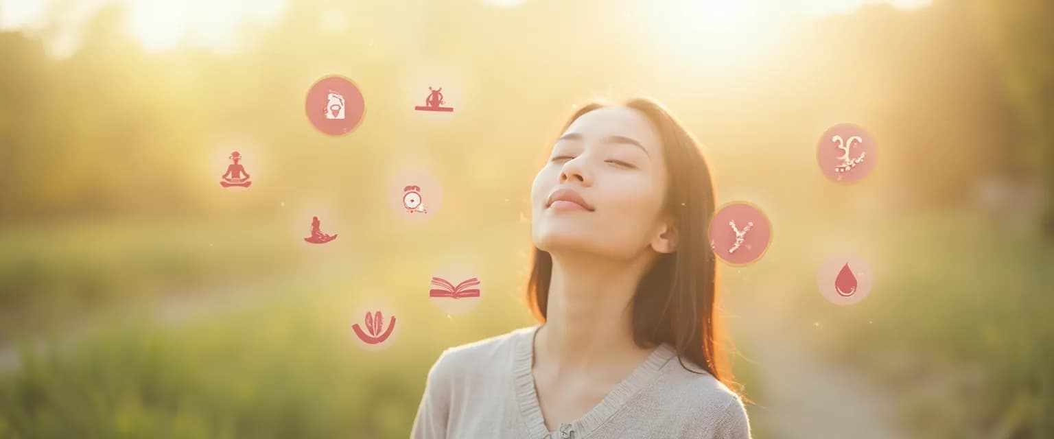 Person practicing a 5-minute healthy body healthy mind ritual for wellbeing