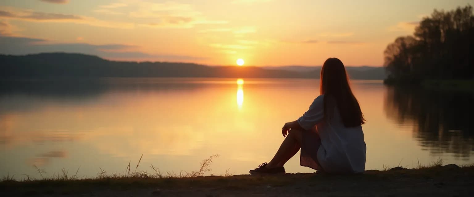 Person practicing your emotional self-awareness techniques with a calm expression