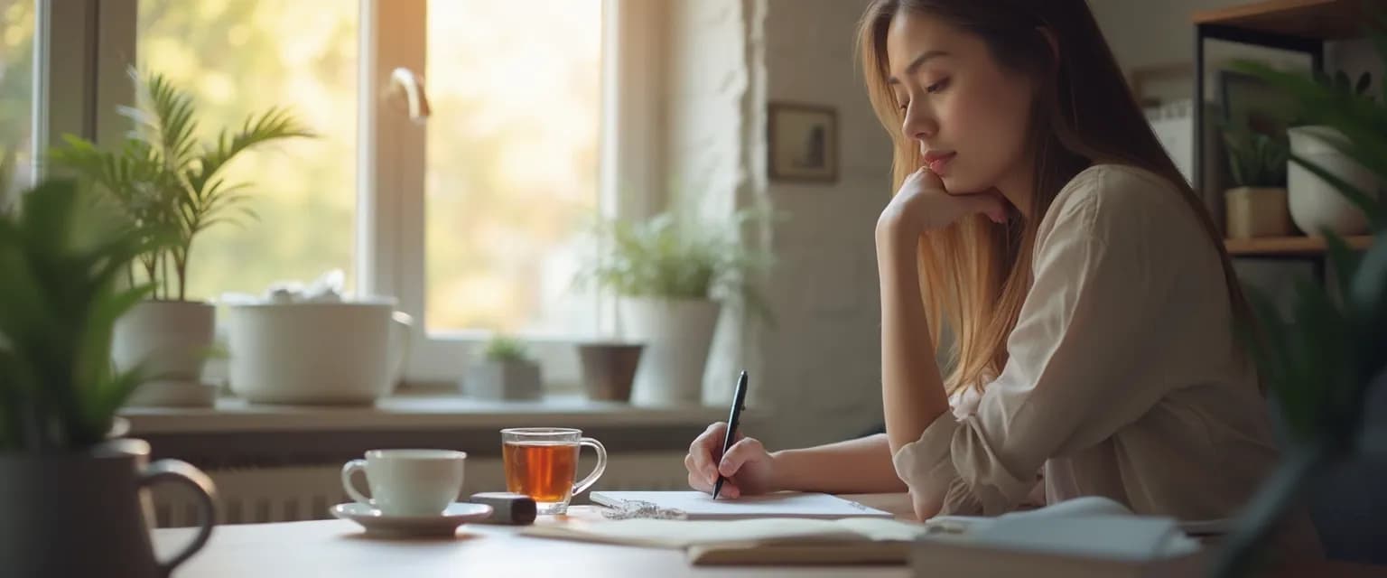 Professional practicing self awareness exercises during a workday using teaching self awareness to adults techniques
