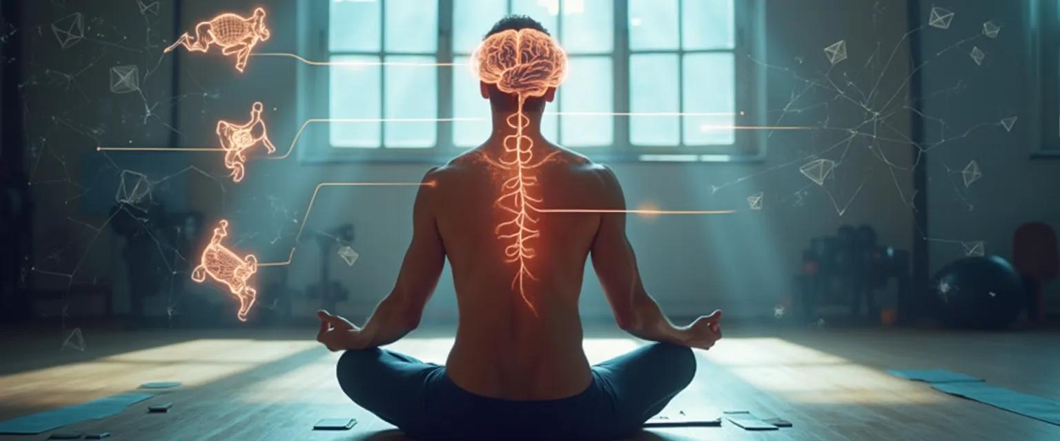 Person using mind to move techniques for physical motivation and exercise