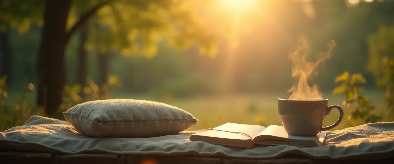 Person practicing daily rituals to calm a disturbed mind naturally without medication