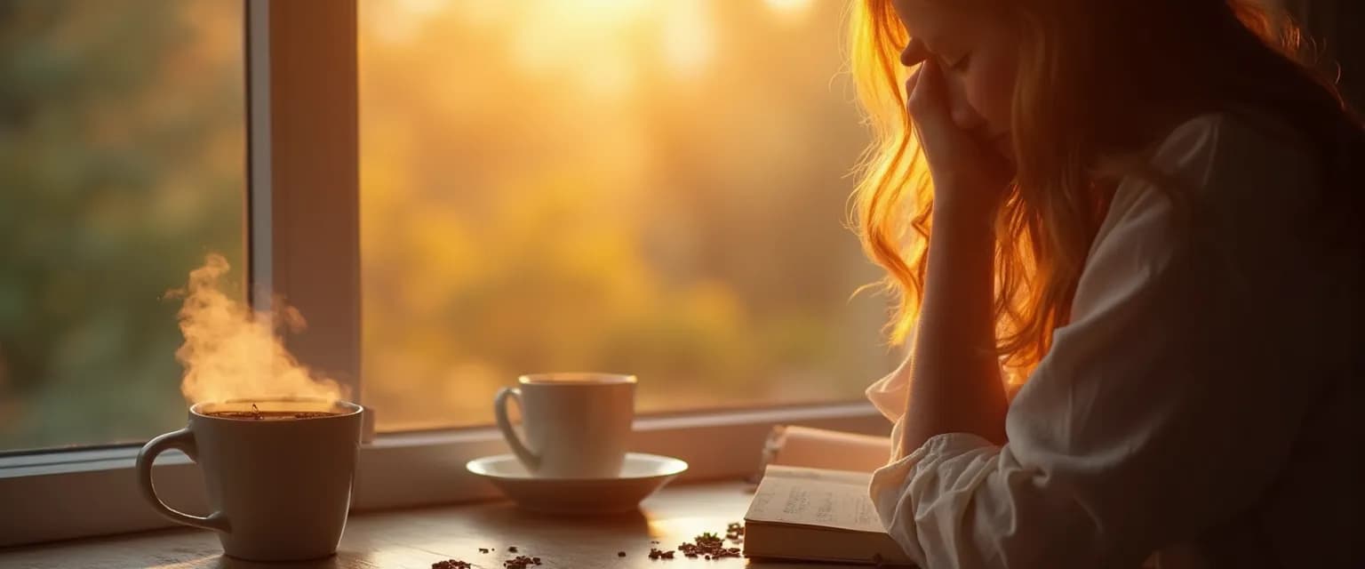 Woman practicing examples of self-awareness in everyday morning routine