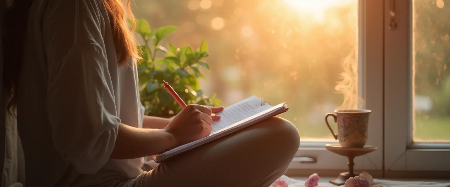 Person practicing daily reflection ritual to explain the self awareness journey