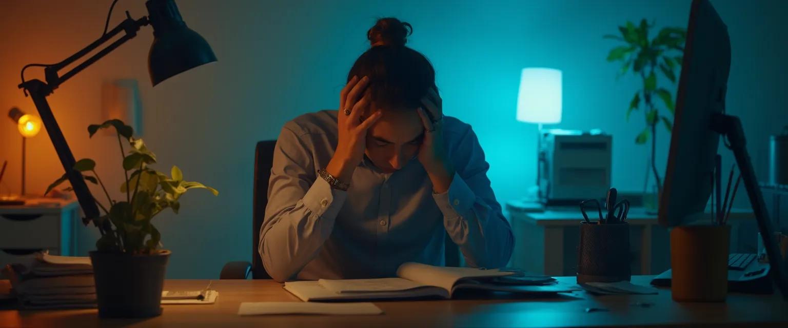 Manager recognizing early signs of declining staff wellbeing in workplace meeting