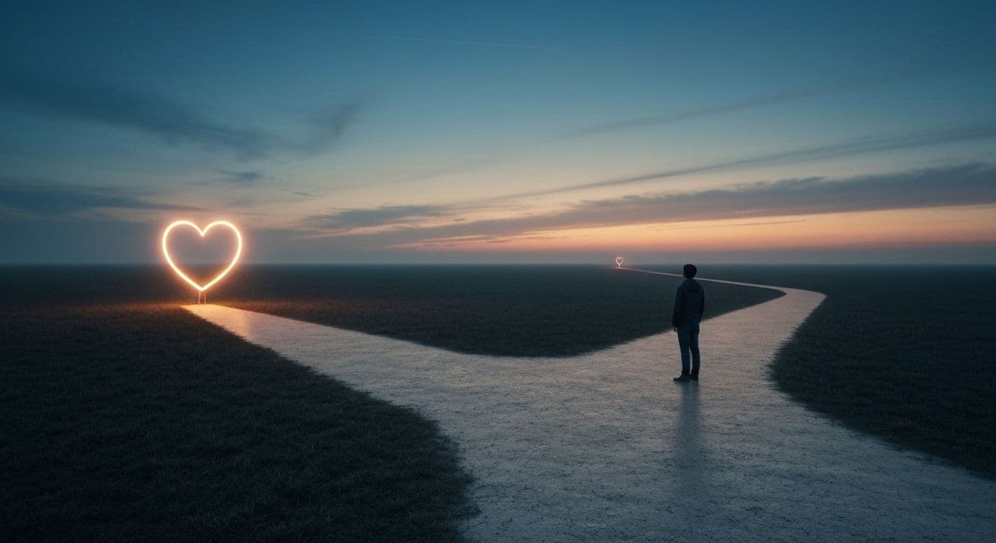 Person reflecting thoughtfully on love after breakup while sitting peacefully alone