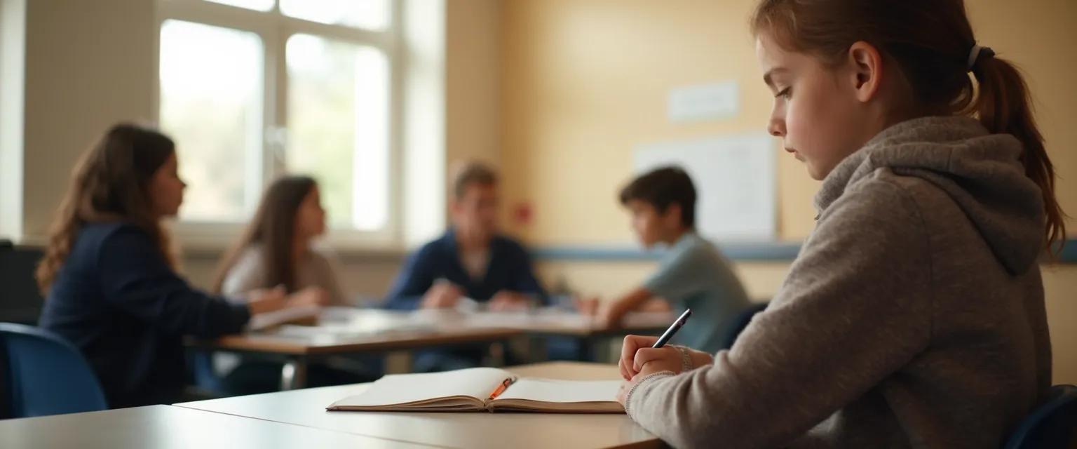 Introverted student building confidence in educational environments through alternative participation methods