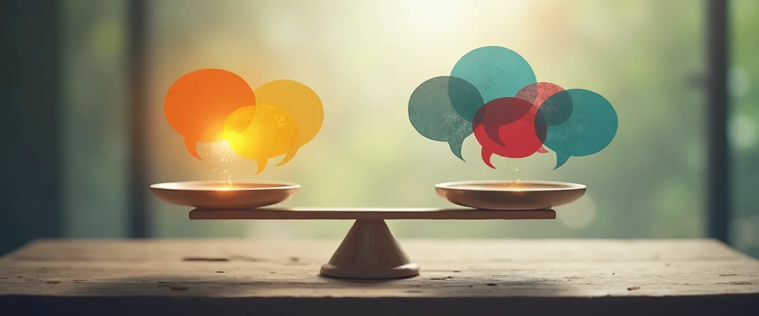 Person balancing internal and external self-awareness for personal growth