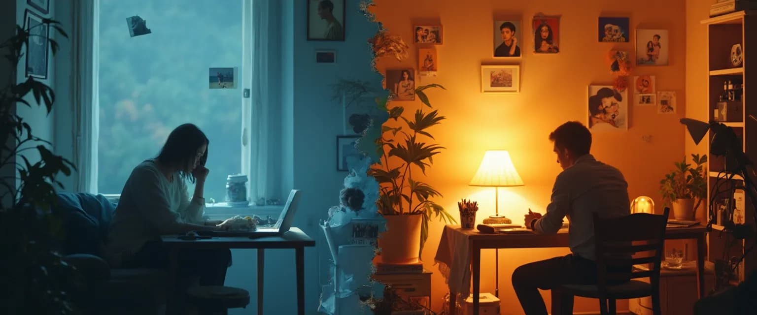 Person channeling breakup emotions into creative project - the best way to deal with a breakup