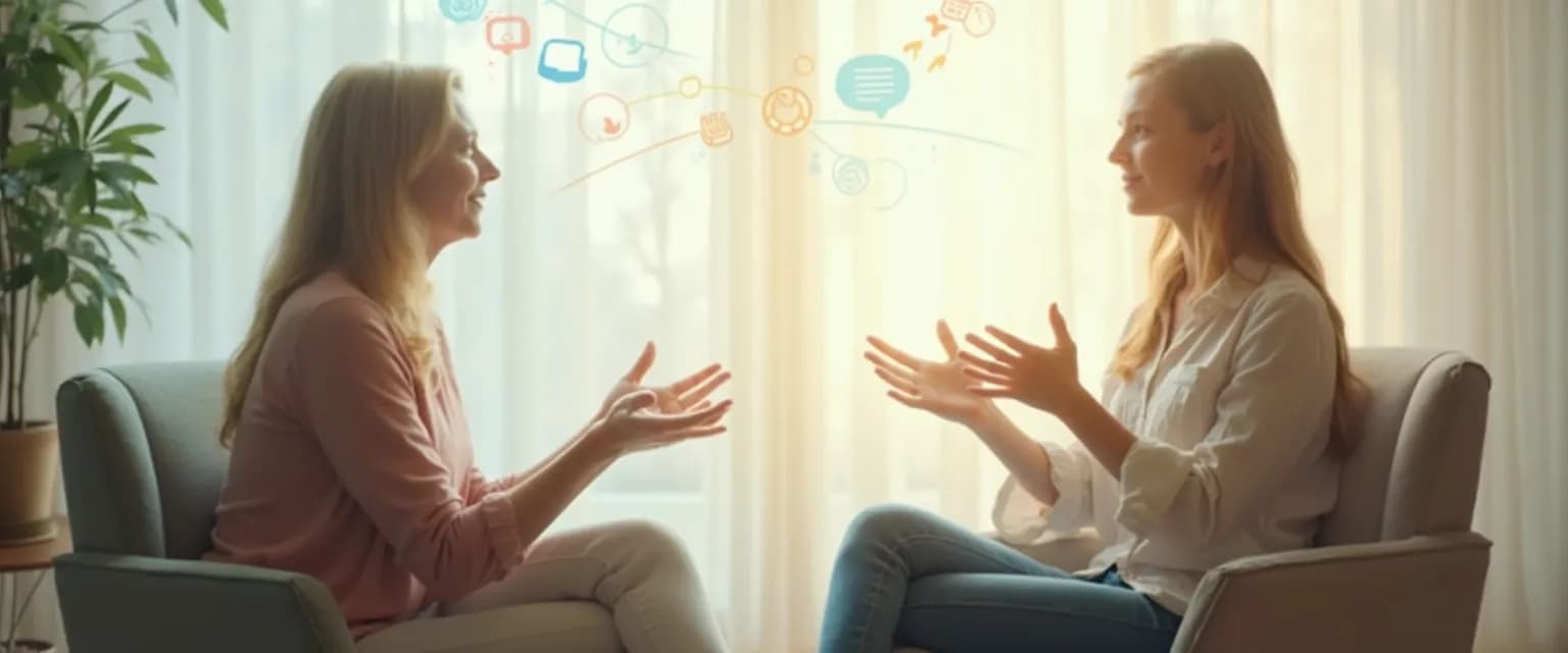 Person demonstrating self-awareness communication by expressing emotions clearly without conflict