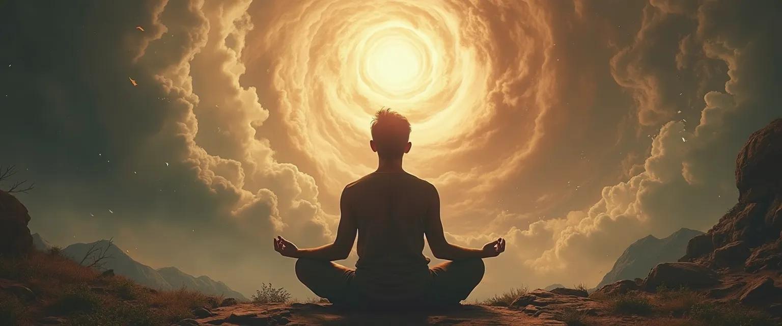 Person practicing Jon Kabat-Zinn meditation technique for anger management