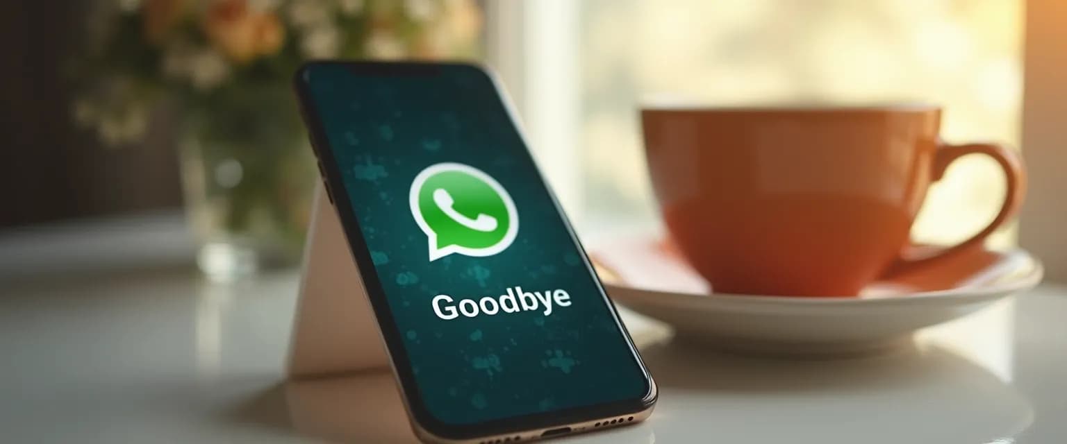 Person maintaining dignity while handling a WhatsApp breakup message on smartphone