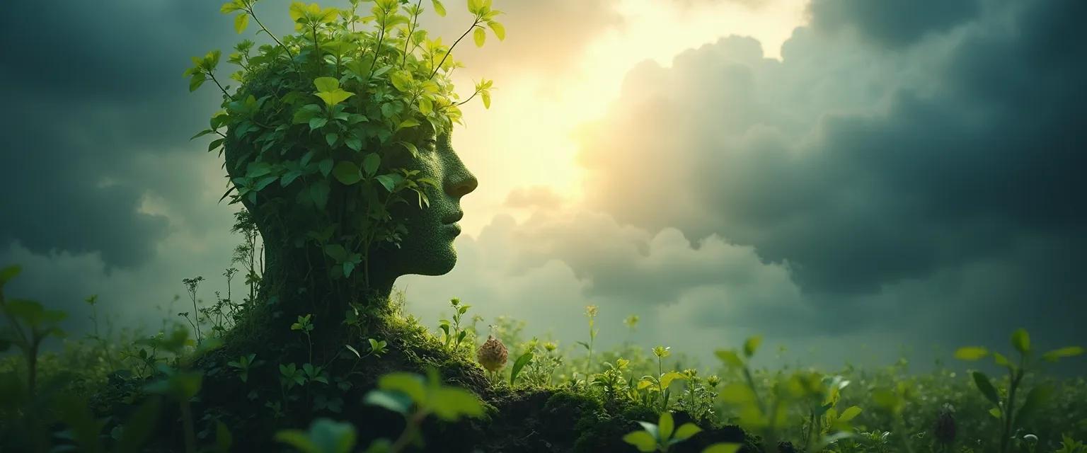 A flourishing garden representing how your mind is a garden that can be transformed after emotional storms