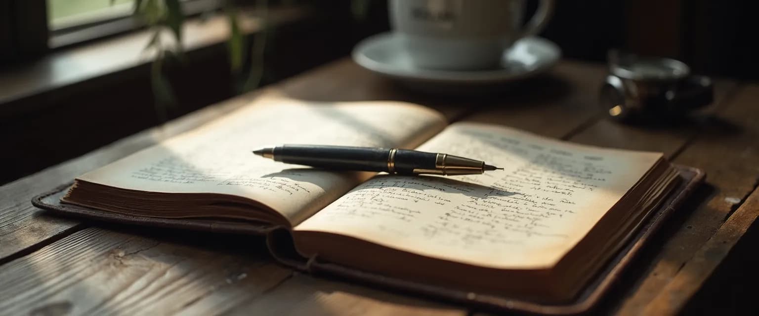 Man writing in a grieving journal to process emotions and silent grief