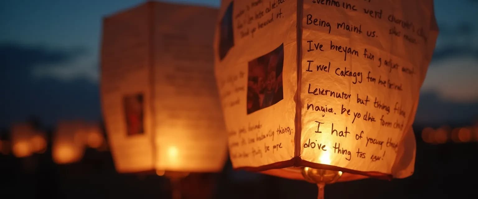 Handcrafted memory lantern as a meaningful gift for someone who has lost a loved one