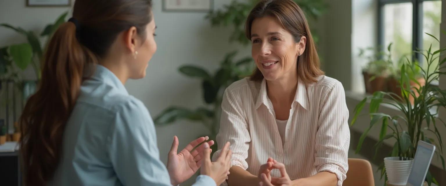 Manager compassionately managing emotional employees while maintaining productivity