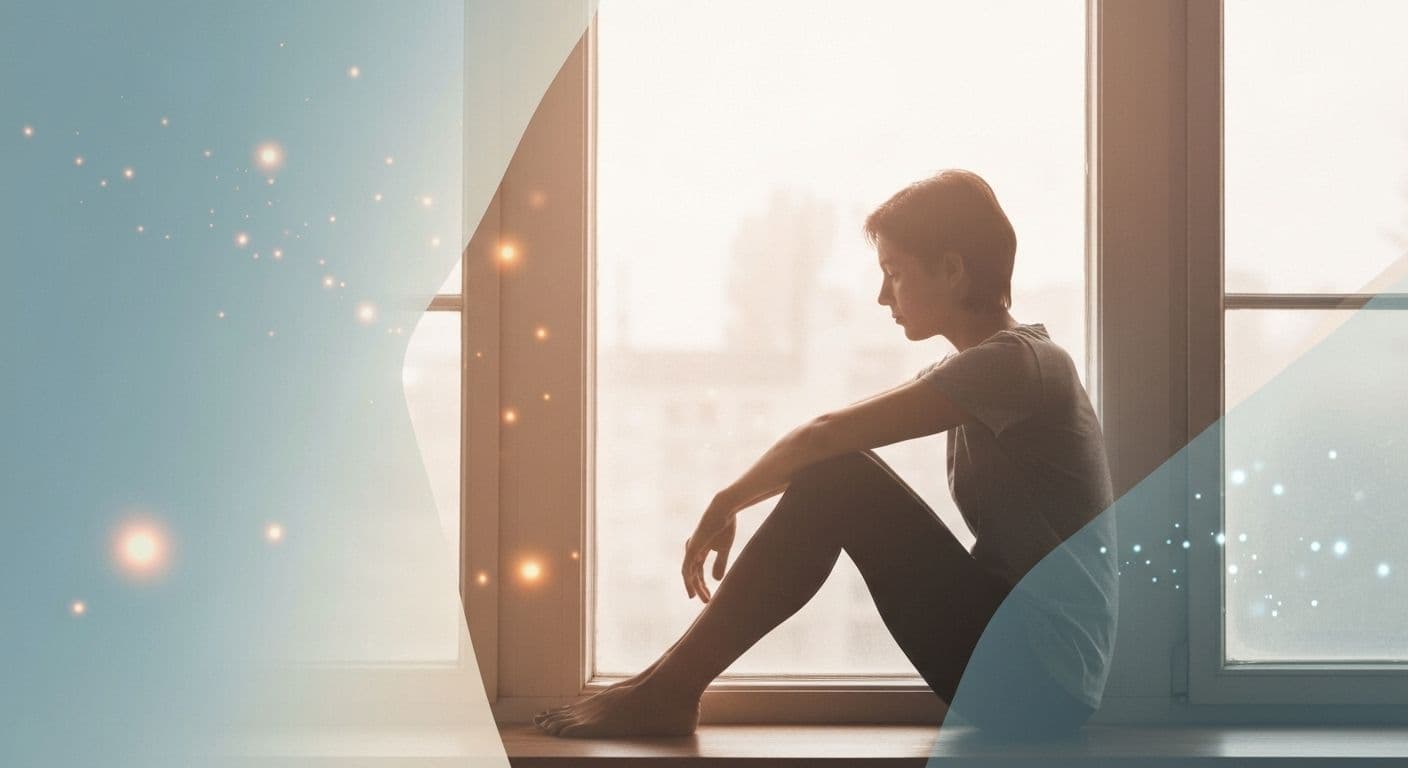 Person experiencing physical symptoms after traumatic breakup, showing the mind-body connection during emotional recovery