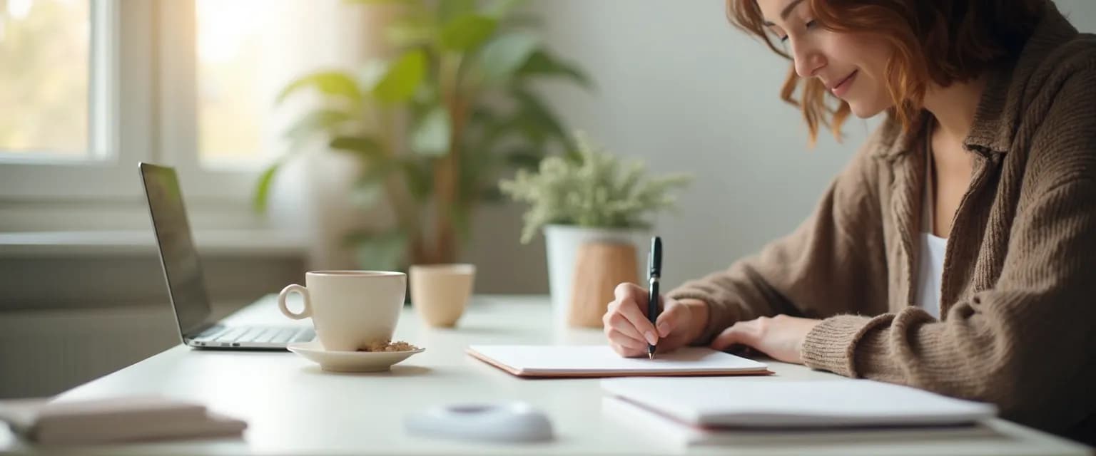 Person clearing their cluttered mind with a quick 10-minute technique