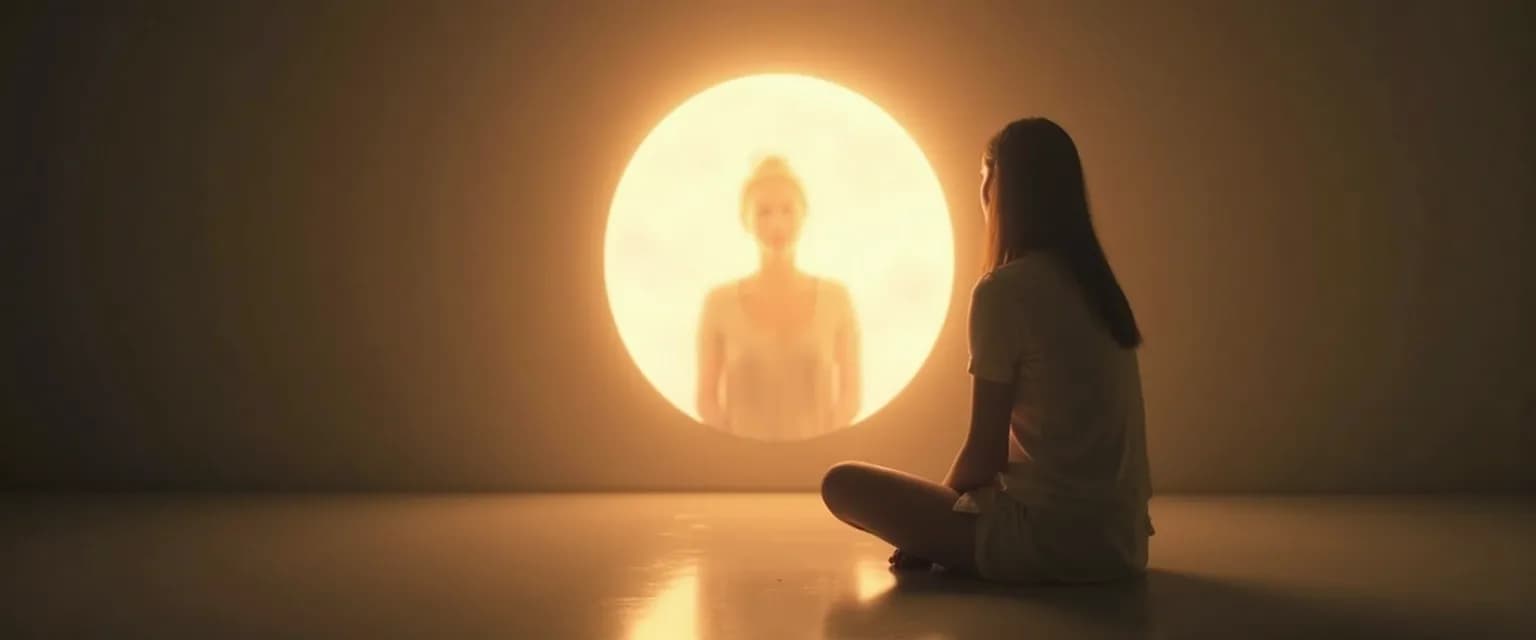 Person practicing self confidence and self awareness techniques through mindful reflection