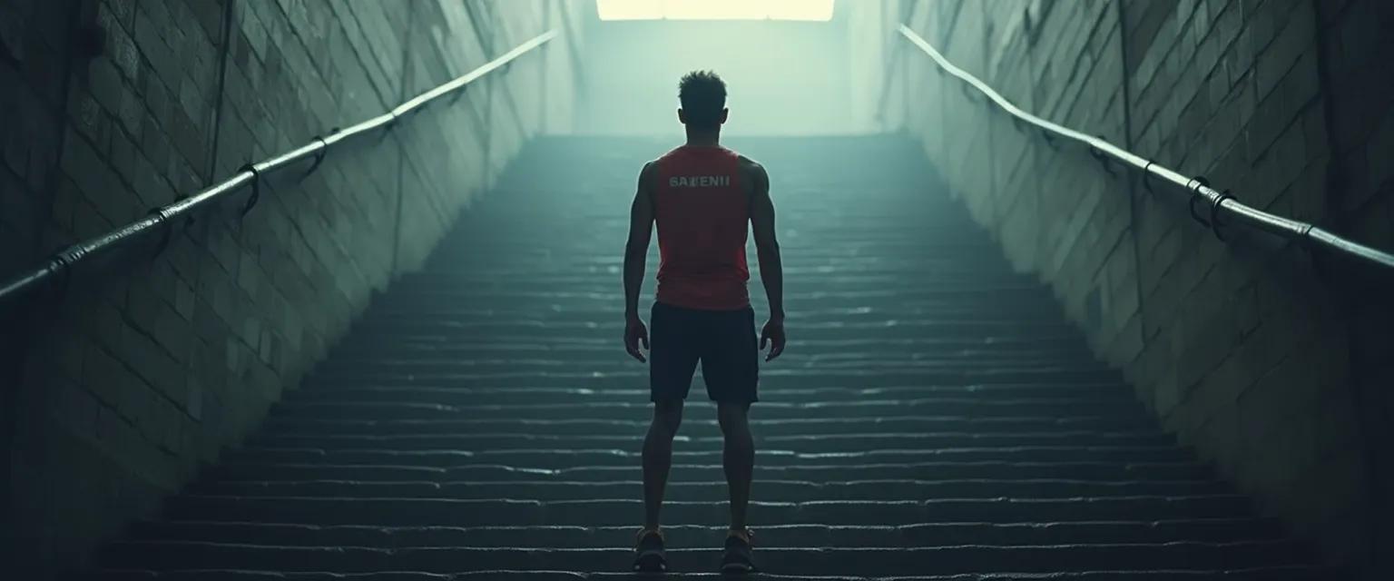 Athlete overcoming procrastination in athletic training with accountability partner