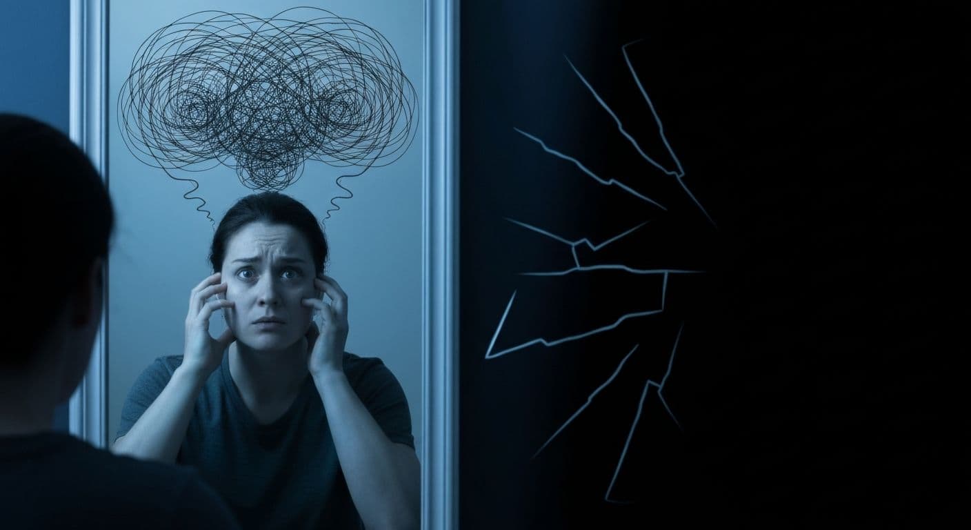 Person practicing self-awareness and self-control techniques for emotional wellness and stress reduction