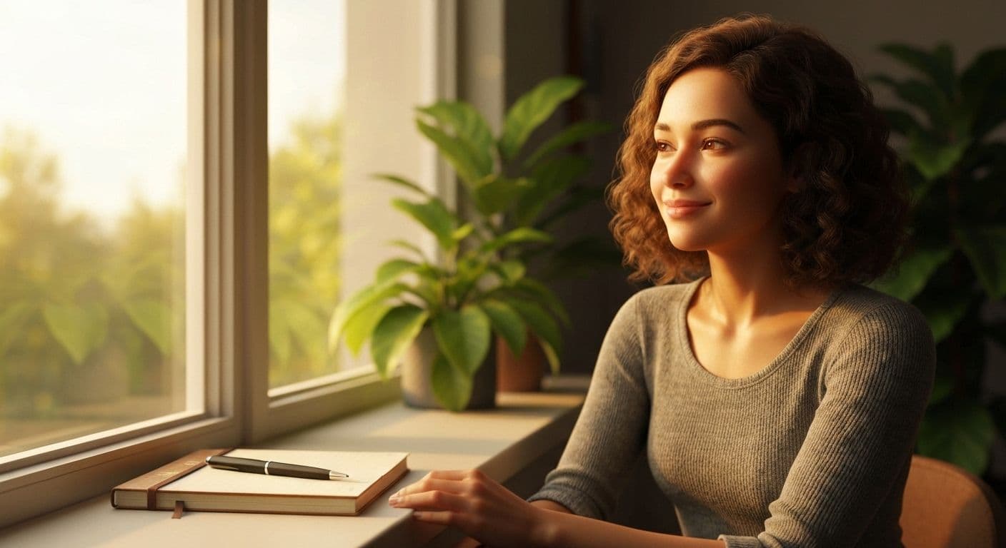 Person practicing morning gratitude exercises to cultivate a positive mind and daily optimism
