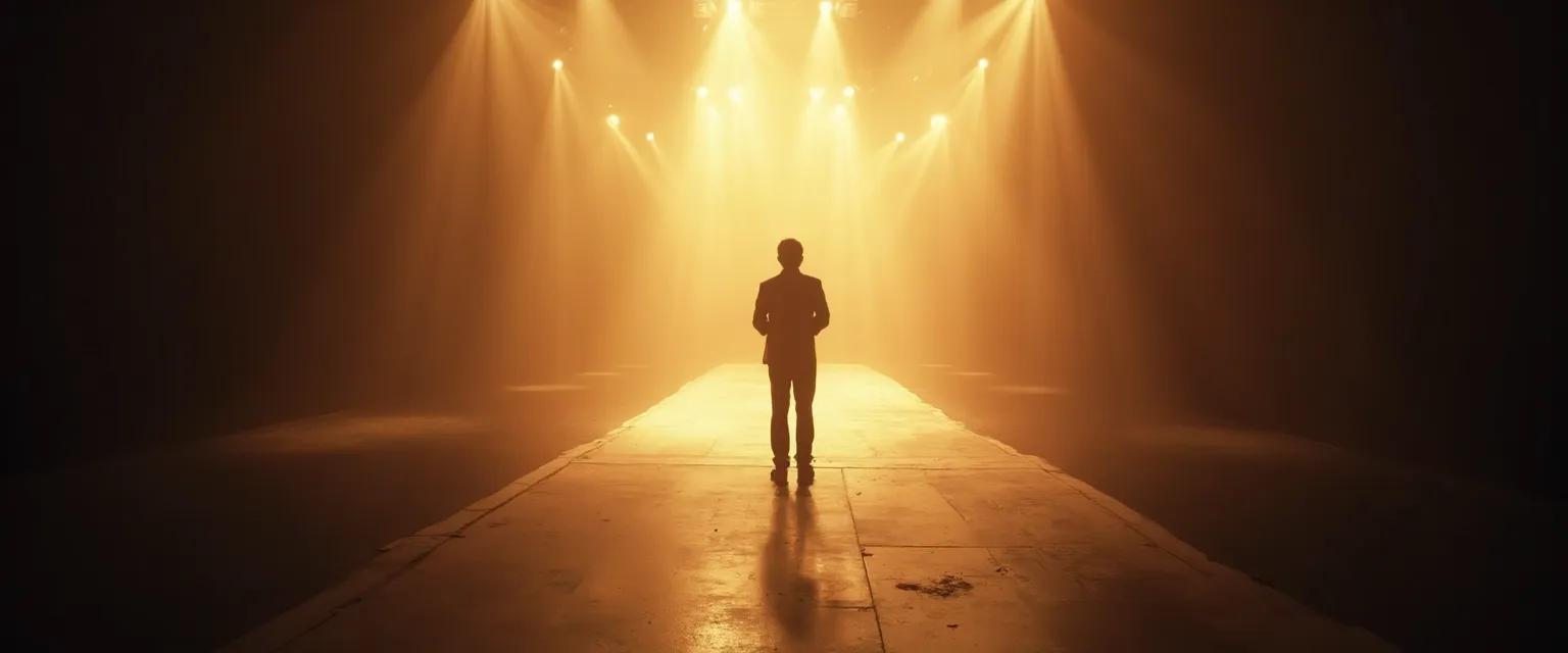 Person balancing public and private self-awareness while maintaining authenticity