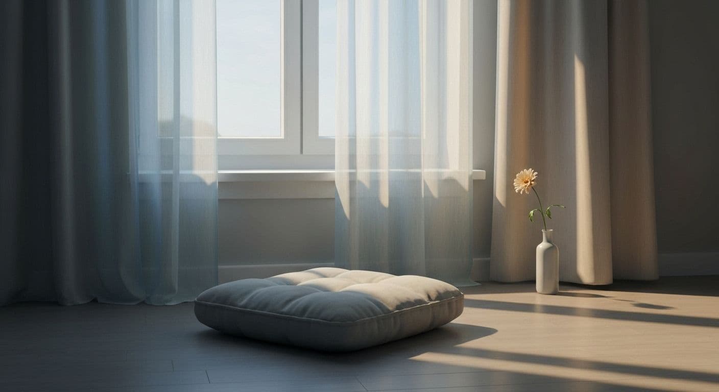 Person practicing grieving meditation while experiencing uncomfortable emotions during healing process