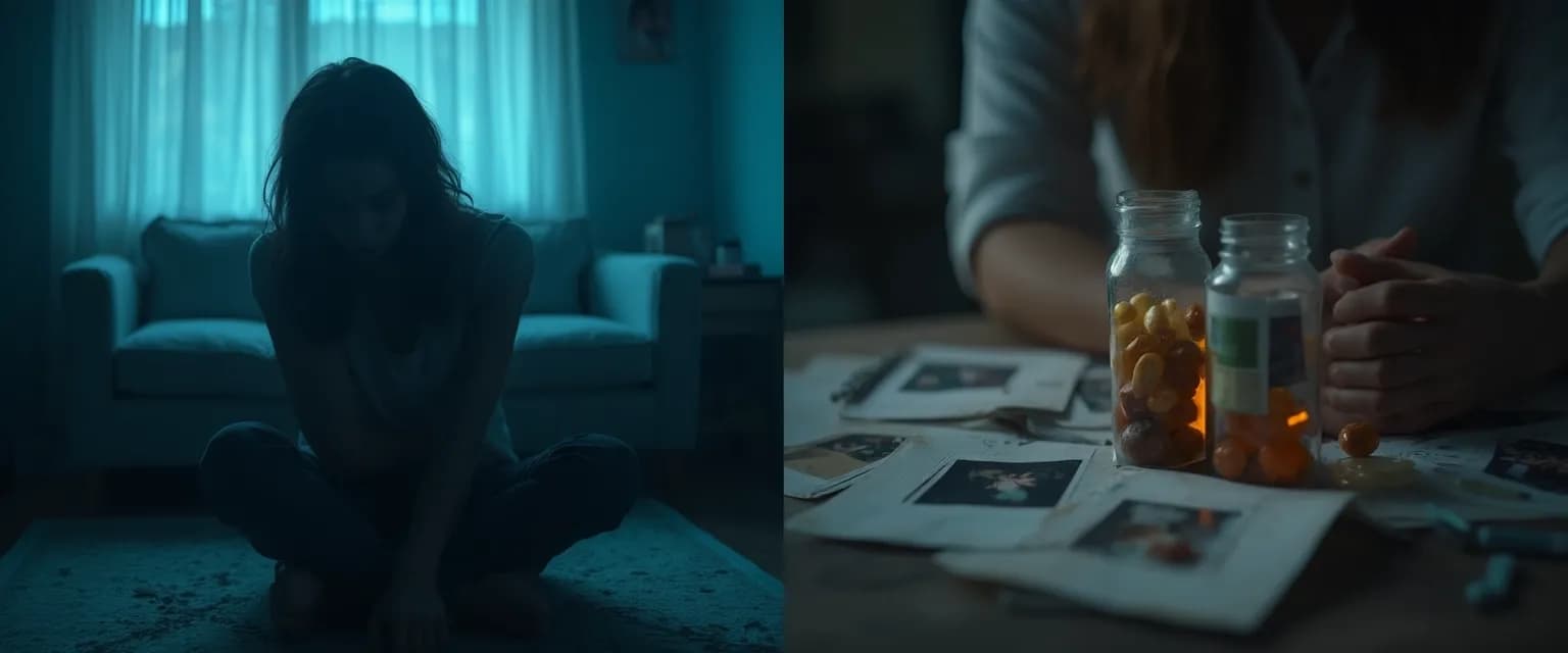 Person feeling depressed over a breakup looking at support options on phone