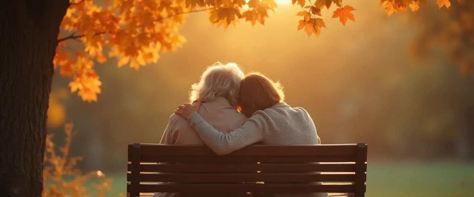 Person offering comfort to someone who lost a loved one through meaningful conversation