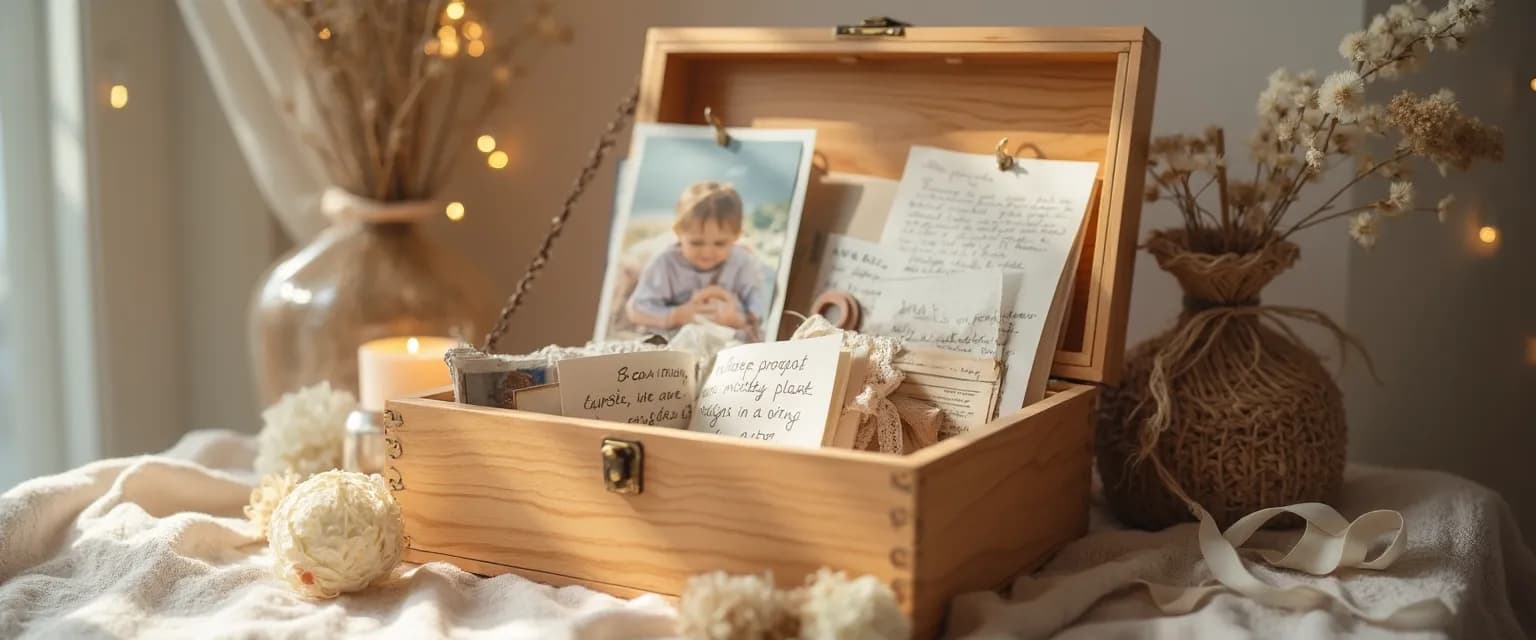 Personalized memory box gift for what to say to a friend who lost a loved one