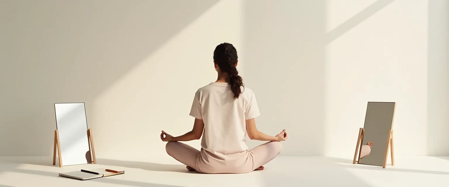 Person taking a moment to improve their self-awareness through a quick micro-reflection