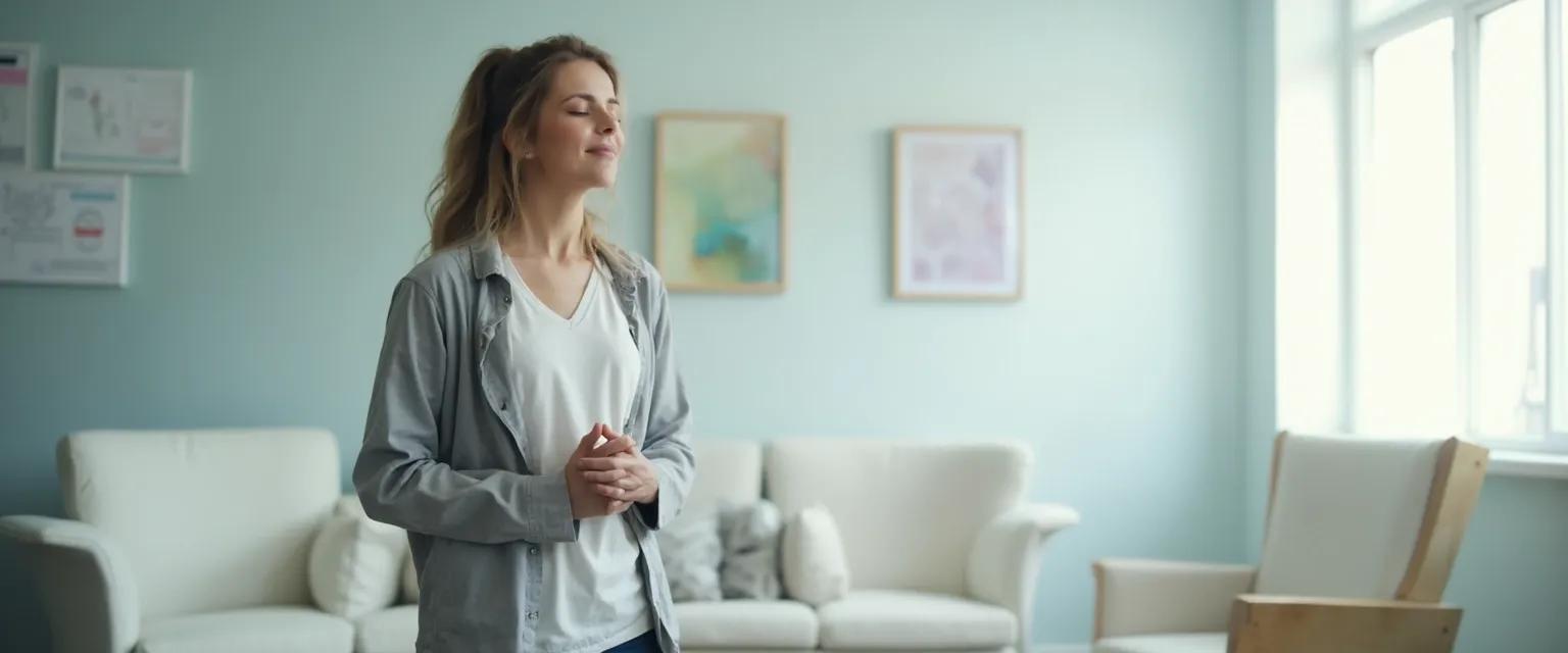 Person demonstrating confidence during medical consultation with doctor
