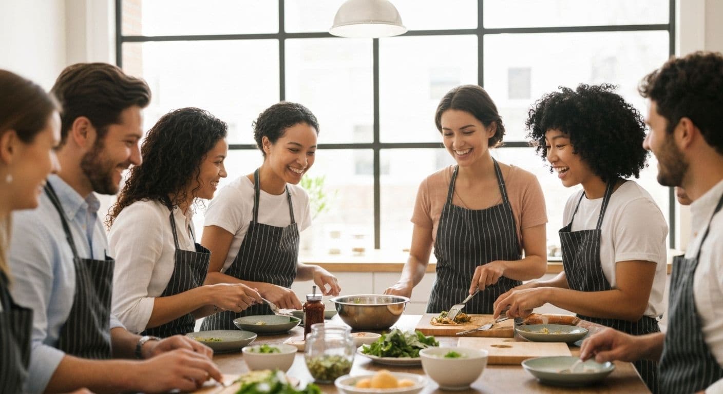 Group of people engaged in social hobby activity, illustrating overcoming loneliness after ending a relationship through shared interests