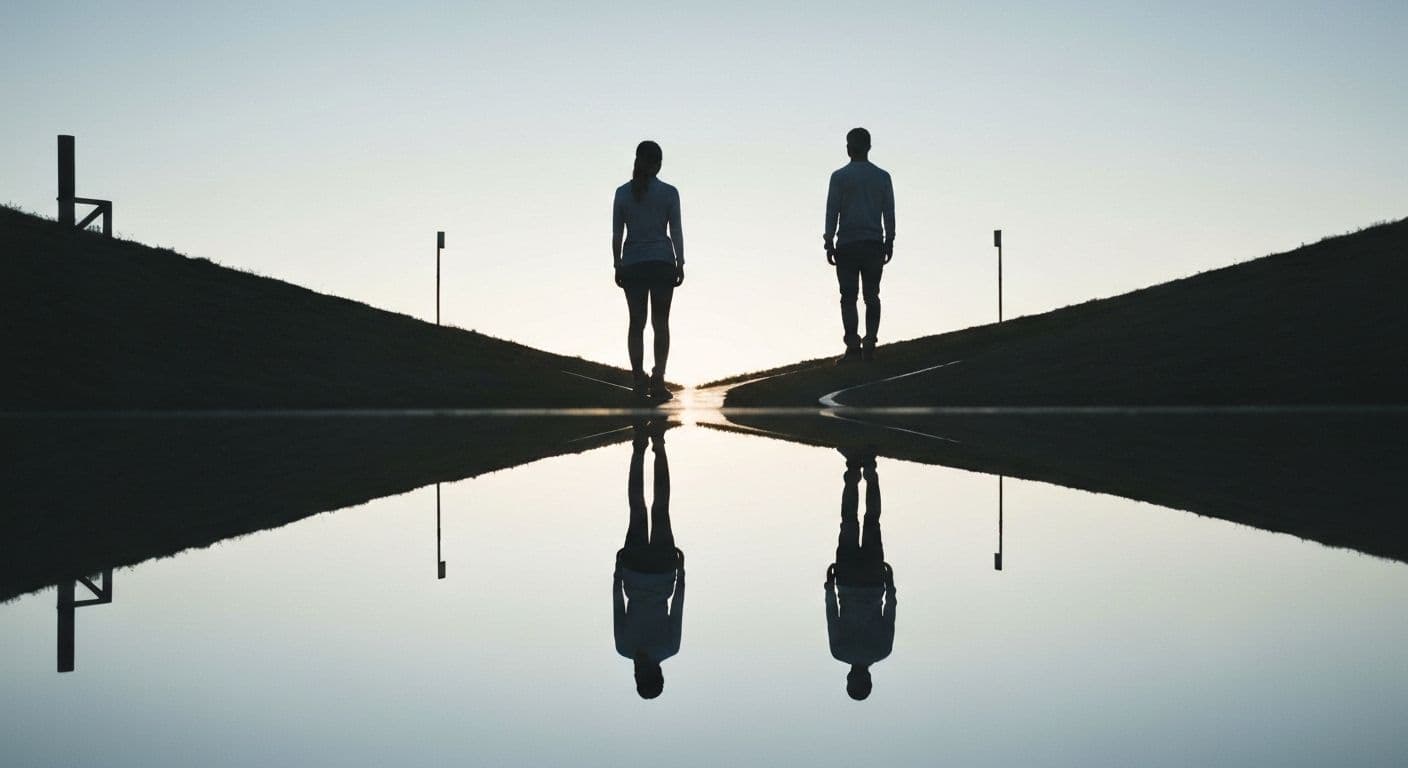 Person reflecting calmly before making a decision, demonstrating self-awareness of emotional intelligence in action