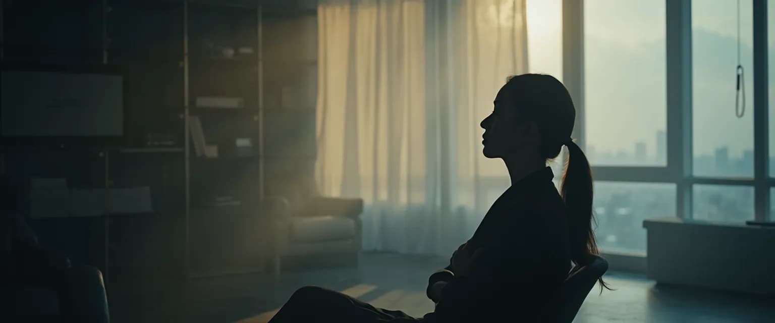 Business leader practicing silent reflection to enhance EI in leadership