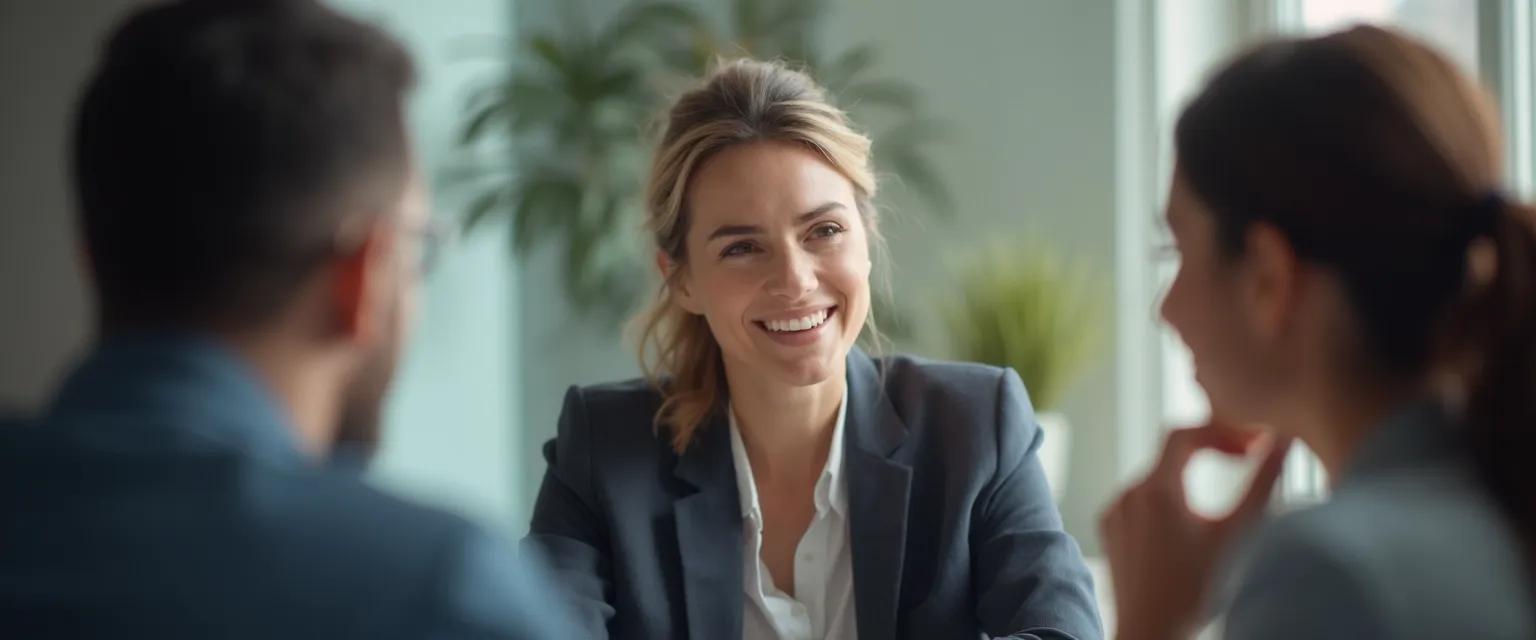 Professional navigating workplace situations to increase emotional intelligence