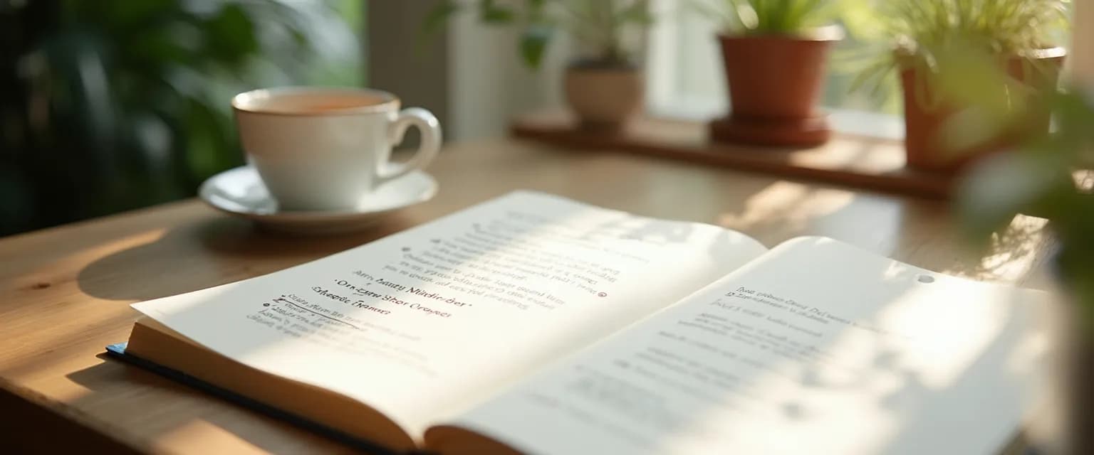 Person implementing personalized severe anxiety management techniques in a peaceful setting