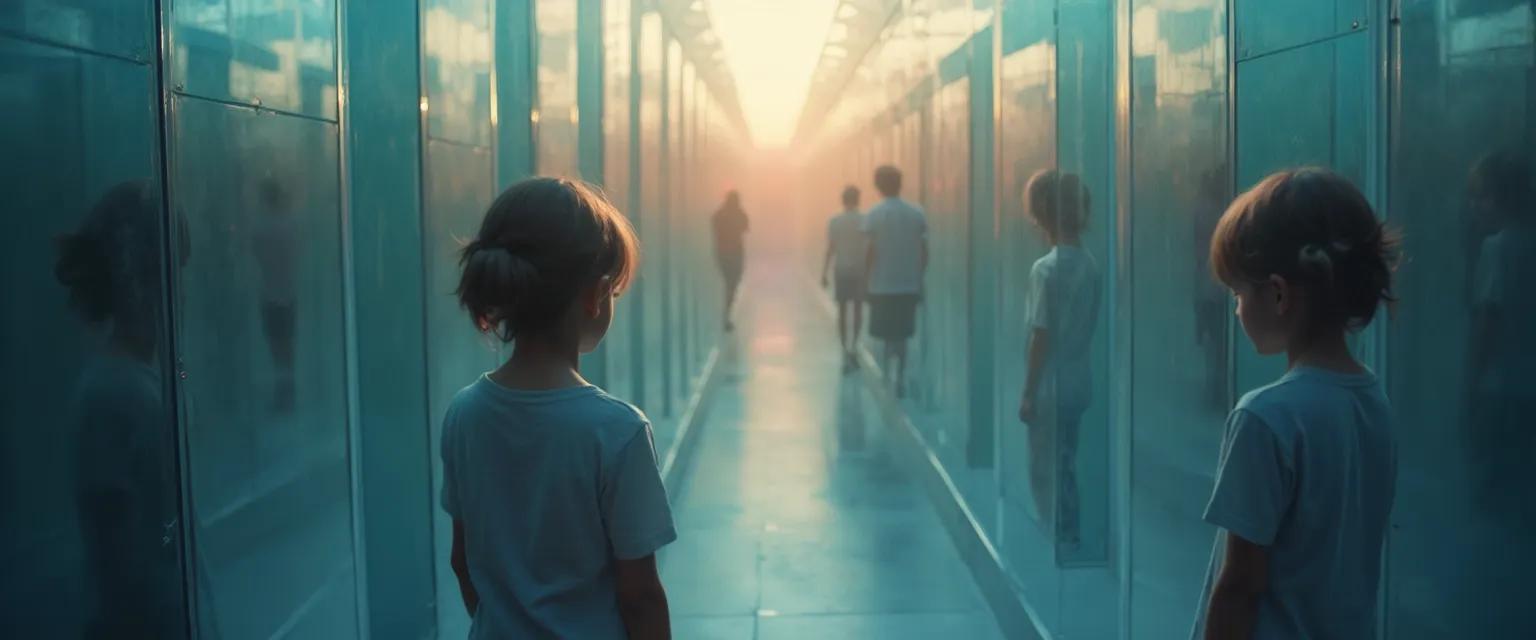 Person transforming hyper self-awareness into genuine self-knowledge through reflection