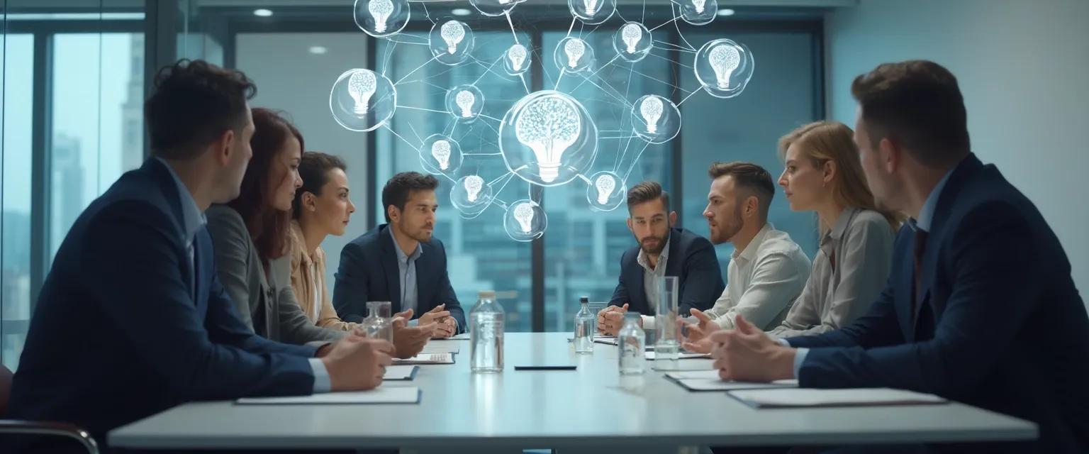 Team using Mind Nation techniques to collaborate on decision-making process