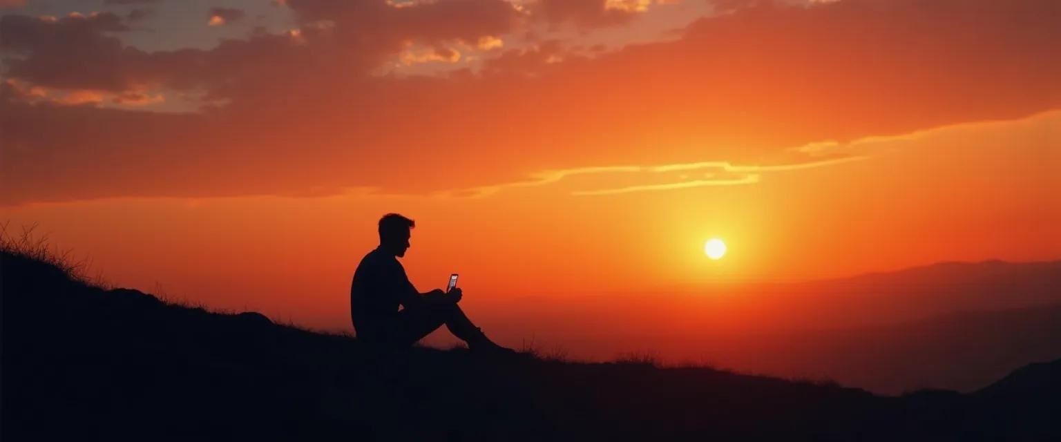 Person unwinding their mind during digital sunset by reading a book instead of using screens