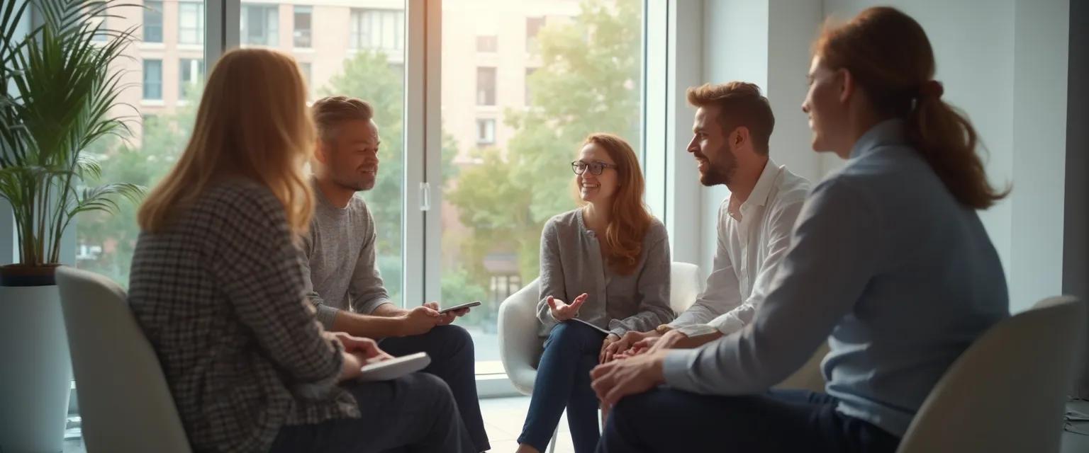 Professional practicing emotional EQ exercises at work desk in under 10 minutes