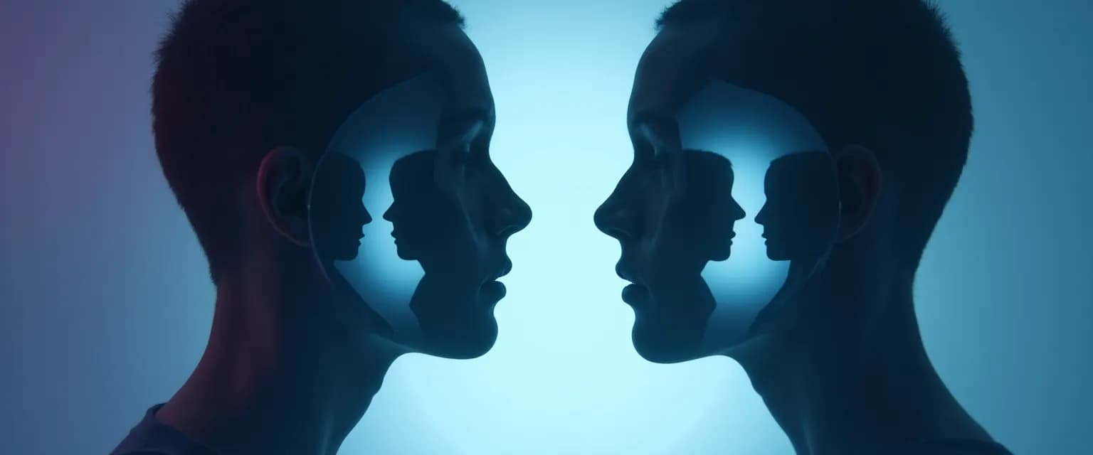 Diagram showing the difference between meta self-awareness and regular self-awareness