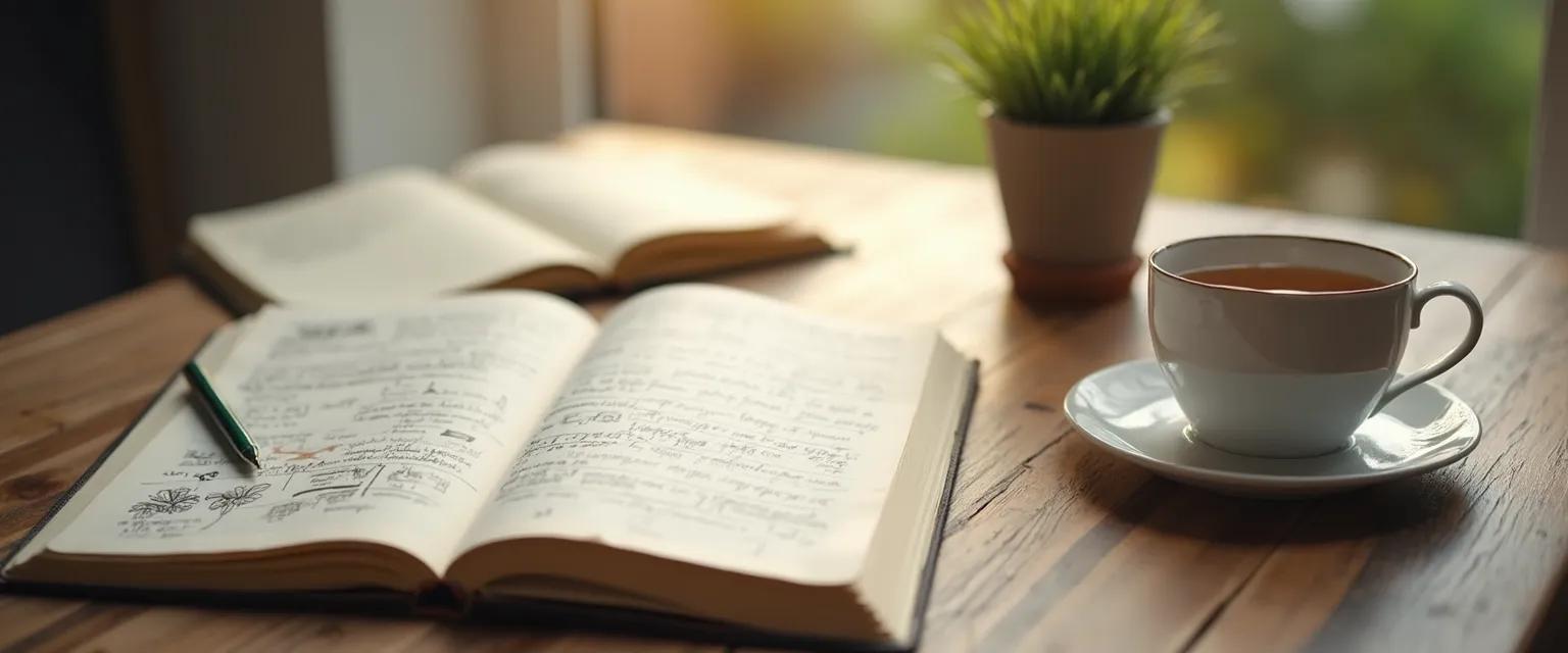 Person holding anxiety diary for writing therapy, reducing anxiety through journaling