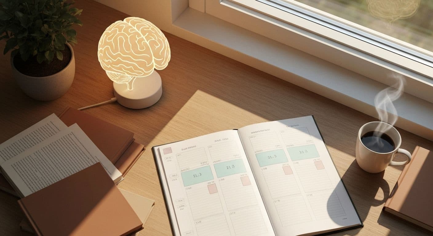 Busy professional implementing micro-habits to build a bright mind during their daily routine