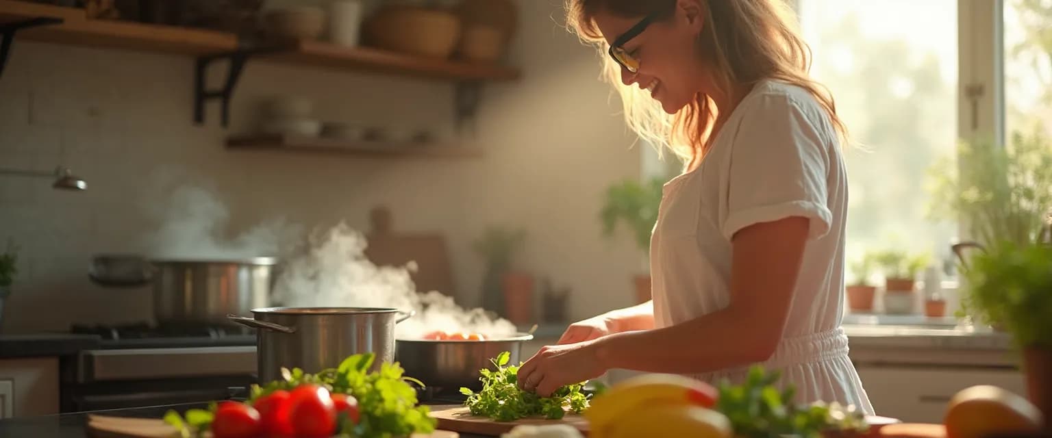 Person cooking a new recipe as culinary therapy after a breakup