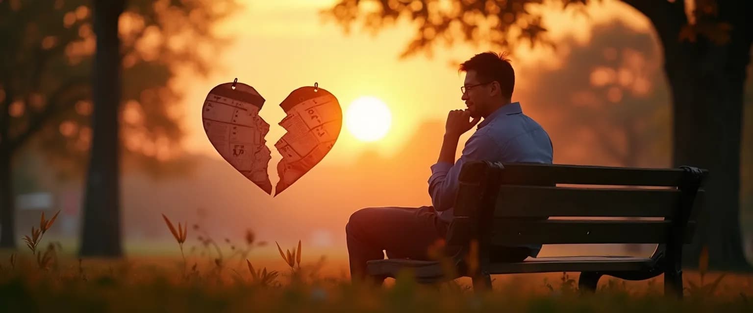 Person reflecting on getting into a relationship too fast after a breakup