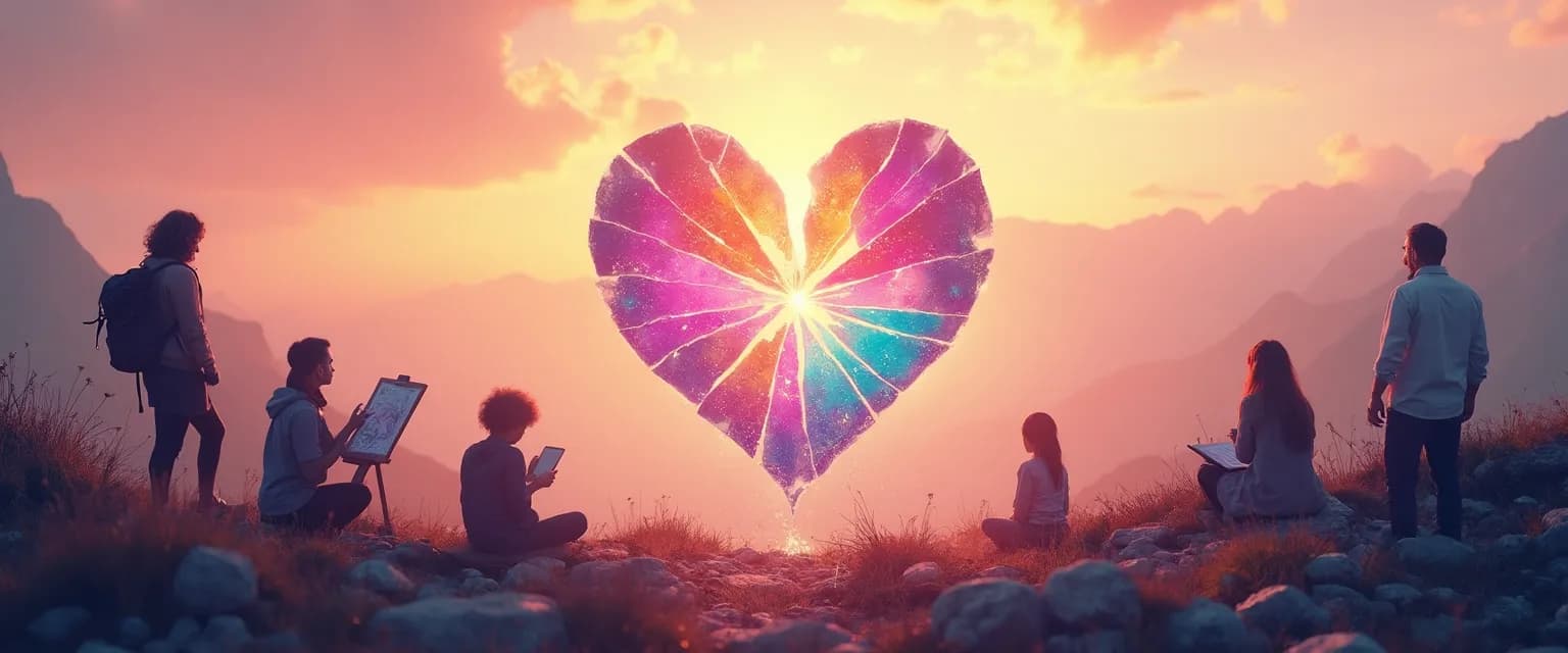 Person engaging in unconventional activities showing what to do after heartbreak