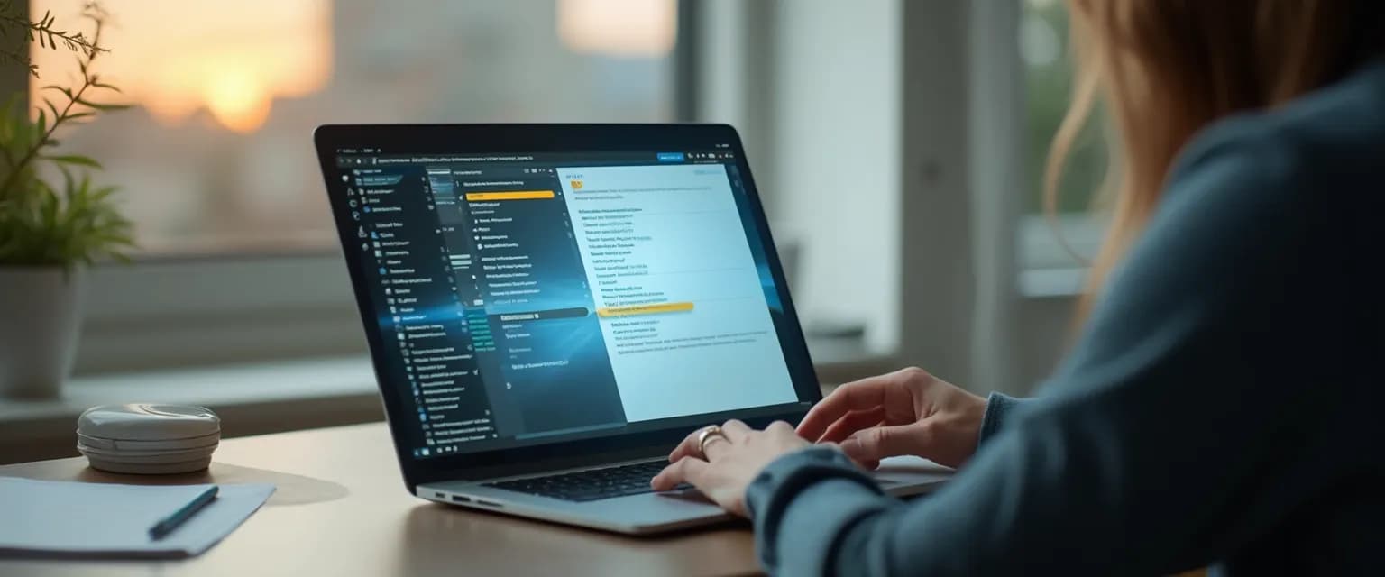 Woman securing digital privacy after toxic breakup