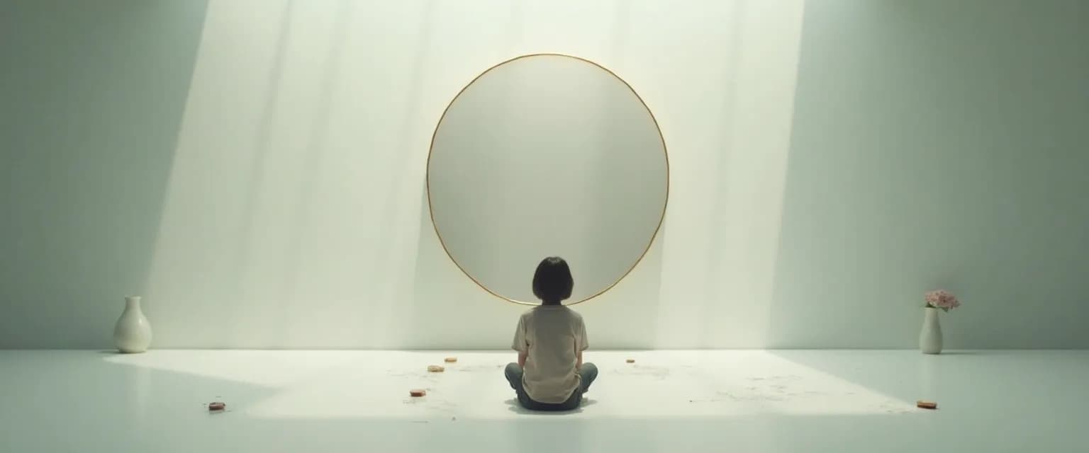 Person practicing daily mirror moments to develop self-awareness skills